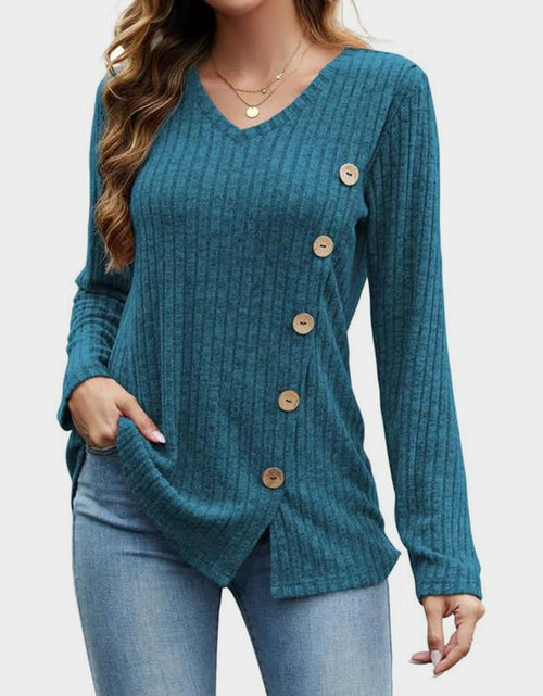 Load image into Gallery viewer, V-Neck Long Sleeve T-Shirt
