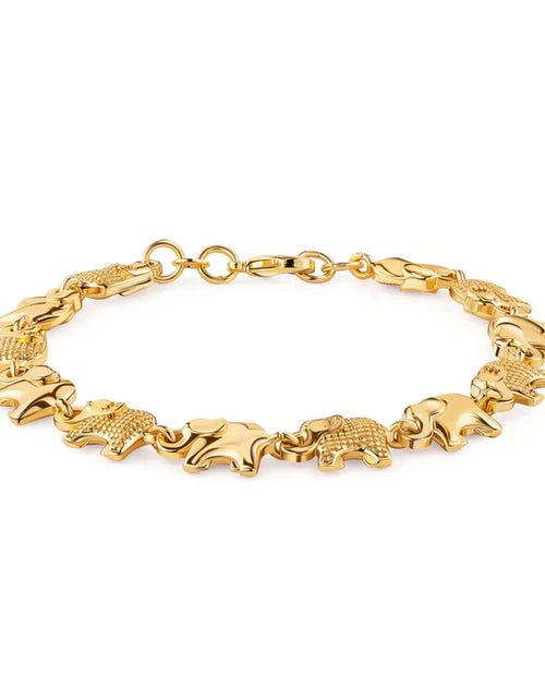 Load image into Gallery viewer, RMZ GOLD NYC 18K Gold Plated Elephant Anklet For Women 10''
