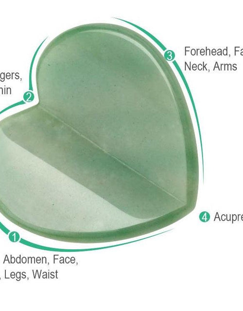 Load image into Gallery viewer, Jade Heart Facial Gua Sha Scraping Massage Tool by ZAQ Skin &amp; Body
