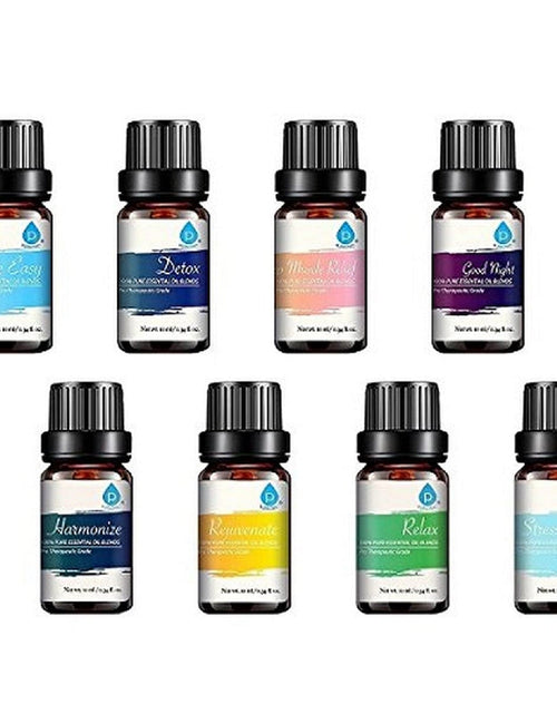 Load image into Gallery viewer, 8 Pack of 100% Pure Essential Aromatherapy Oils by Pursonic
