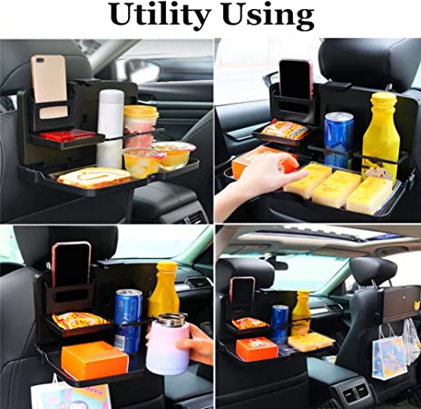 Load image into Gallery viewer, Car Tray ,  Backseat Organizer Car Multifunctional Tray Desk  Table for Eating Food Drink Meal Snack Cup... by Js House

