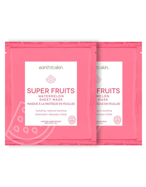 Load image into Gallery viewer, Super Fruits Watermelon &amp; Prickly Pear Sheet Face Mask Set - Pack of 4 by EarthToSkin

