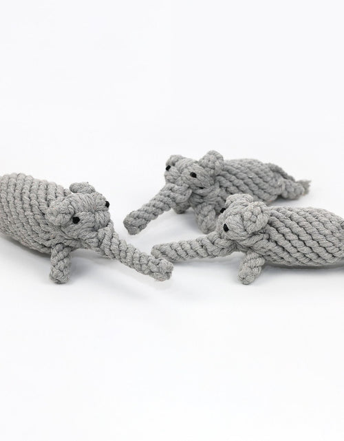 Load image into Gallery viewer, Ella the Elephant Rope Toy by Knotty Pawz

