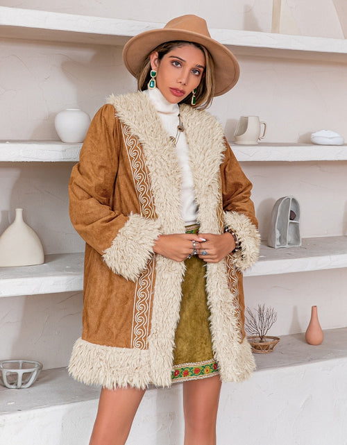 Load image into Gallery viewer, Fuzzy Open Front Long Sleeve Outerwear
