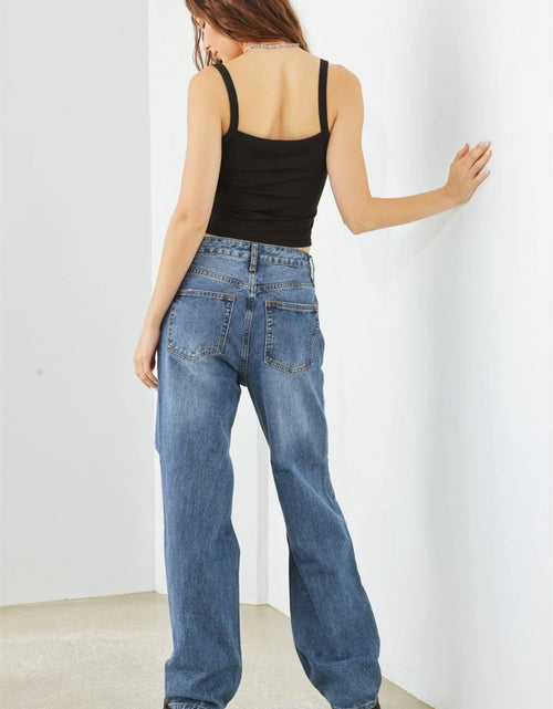 Load image into Gallery viewer, HAMMER COLLECTION Distressed High Waist Jeans

