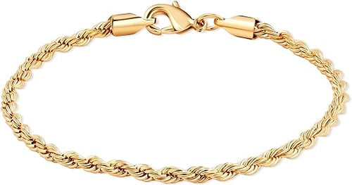 Load image into Gallery viewer, RMZ GOLD NYC 14K Gold Rope Bracelet 8'' Unisex All Ages
