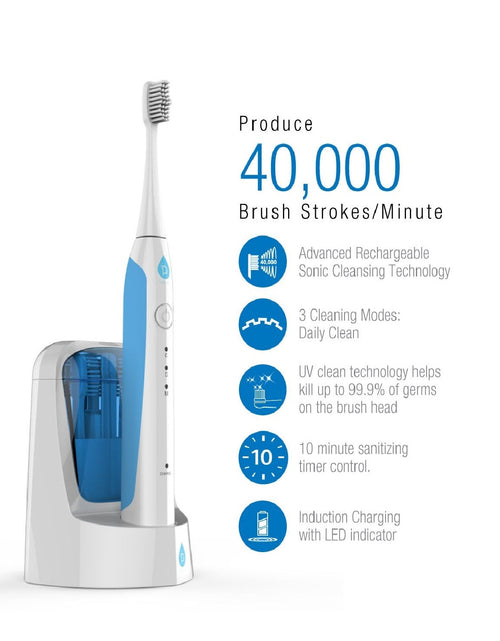 Load image into Gallery viewer, Sonic Smart Series Rechargeable Toothbrush with UV Sanitizing Function by Pursonic
