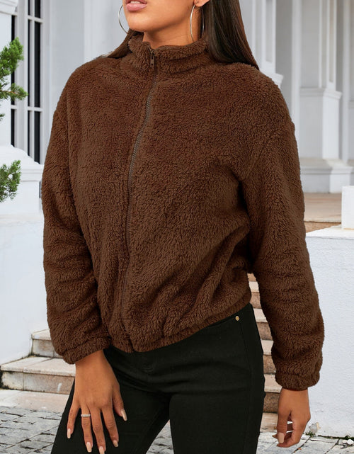 Load image into Gallery viewer, Zip Up Turtleneck Long Sleeve Jacket
