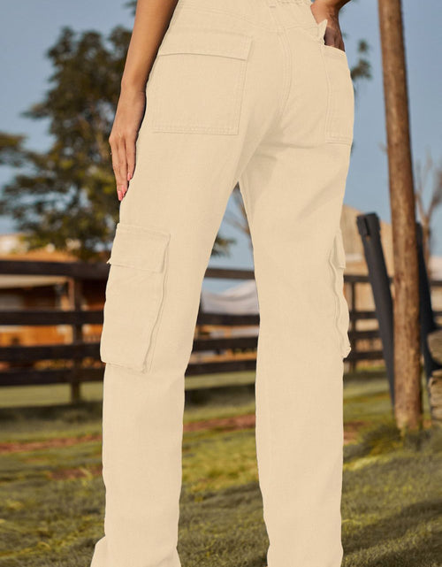 Load image into Gallery viewer, Loose Fit Long Jeans with Pockets
