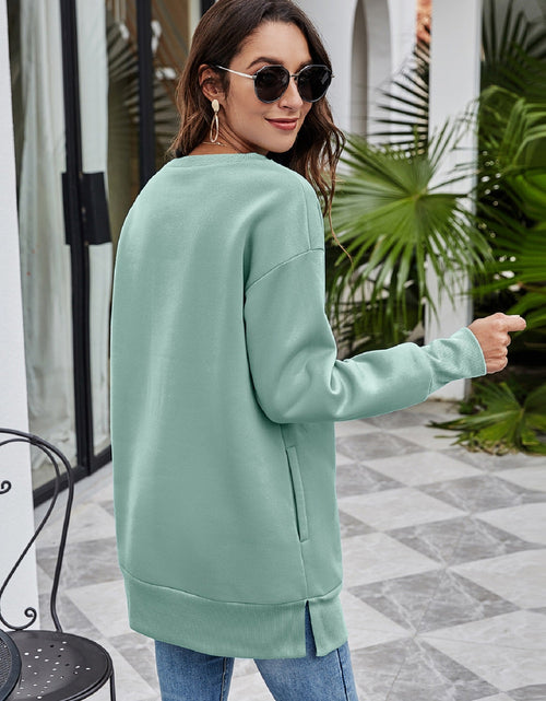 Load image into Gallery viewer, Christmas Tree Graphic Drop Shoulder Sweatshirt
