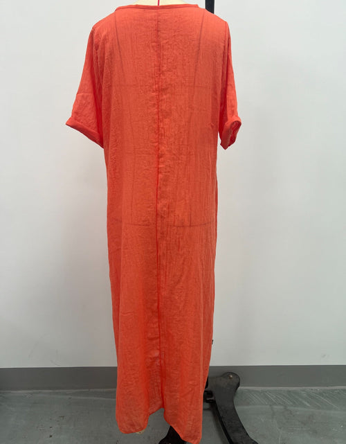 Load image into Gallery viewer, Full Size V-Neck Short Sleeve Midi Dress Plus Size
