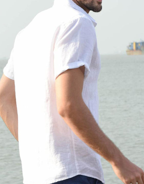 Load image into Gallery viewer, Men's Full Size Button Down Short Sleeve Shirt Plus Size
