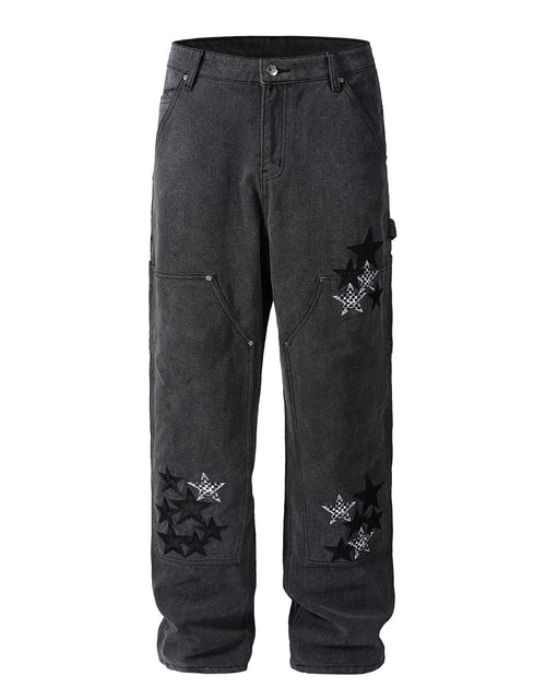 Load image into Gallery viewer, Men's Pocketed Star Jeans
