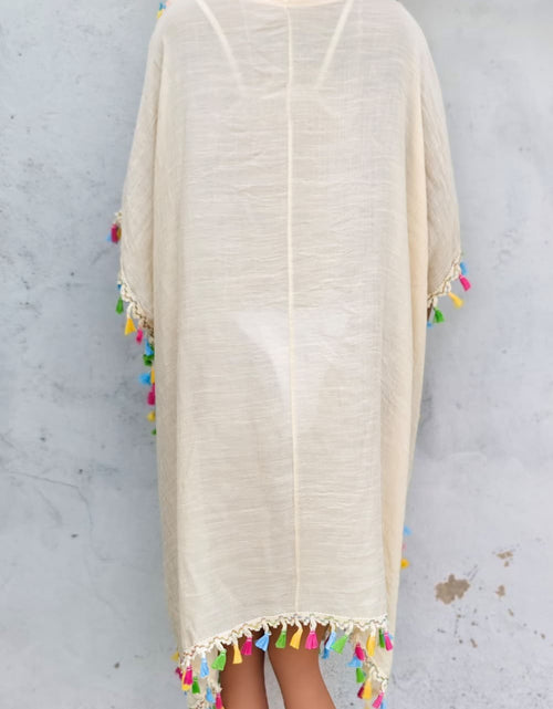 Load image into Gallery viewer, Tassel Detail Embroidery Dress
