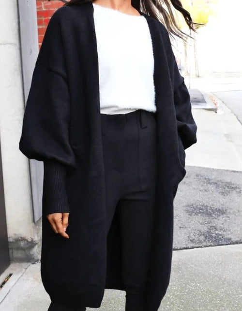 Load image into Gallery viewer, Perfee Open Front Dropped Shoulder Cardigan

