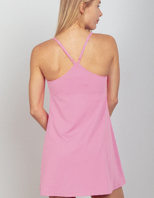 Load image into Gallery viewer, VERY J Sleeveless Active Tennis Dress with Unitard Liner

