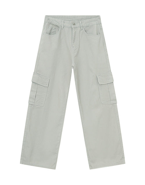 Load image into Gallery viewer, Wide Leg Cargo Jeans
