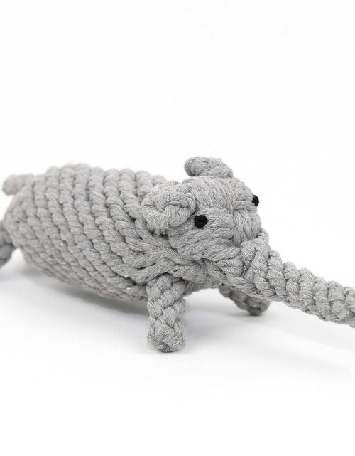 Load image into Gallery viewer, Ella the Elephant Rope Toy by Knotty Pawz
