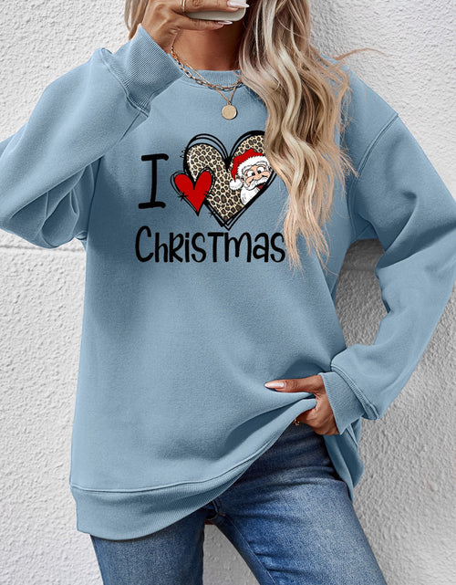 Load image into Gallery viewer, CHRISTMAS Graphic Round Neck Sweatshirt
