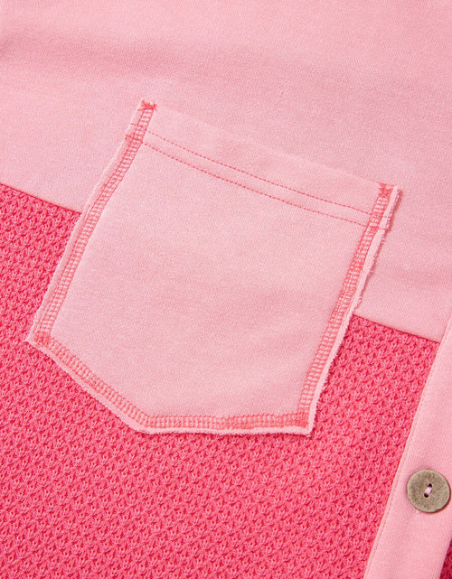 Load image into Gallery viewer, Two Tone Button Up Drop Shoulder Shacket
