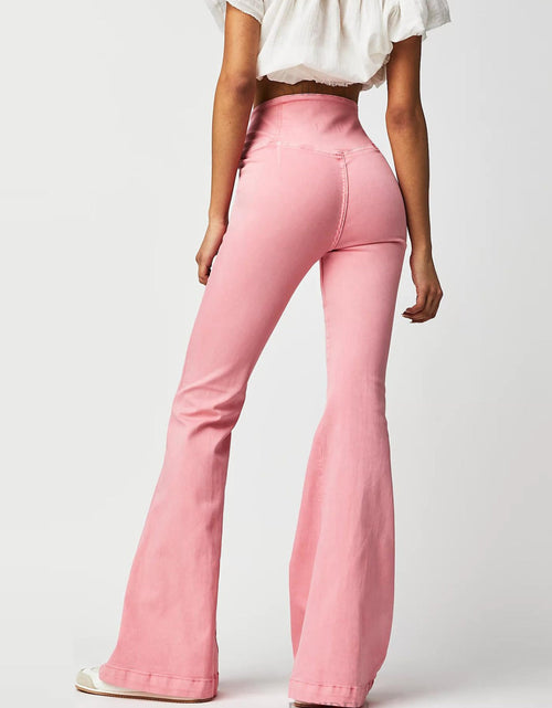 Load image into Gallery viewer, Asymmetric Waist Flare Jeans
