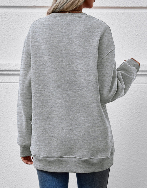 Load image into Gallery viewer, Round Neck Long Sleeve Sweatshirt
