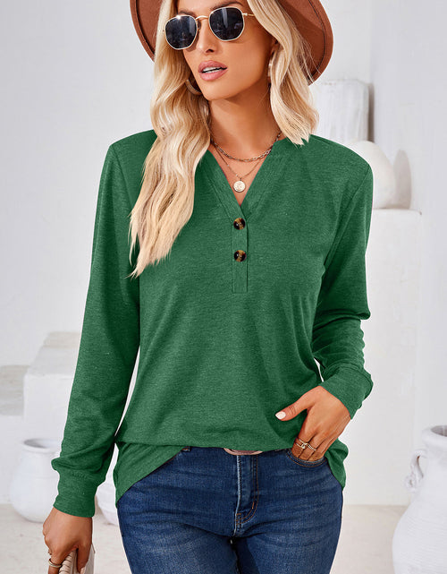 Load image into Gallery viewer, Notched Long Sleeve T-Shirt

