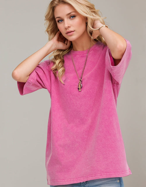Load image into Gallery viewer, Basic Bae Round Neck Half Sleeve T-Shirt
