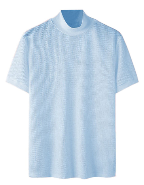 Load image into Gallery viewer, Men's Full Size Mock Neck Short Sleeve T-Shirt Plus Size
