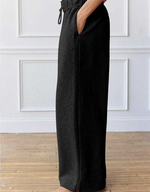 Load image into Gallery viewer, Drawstring Wide Leg Active Pants
