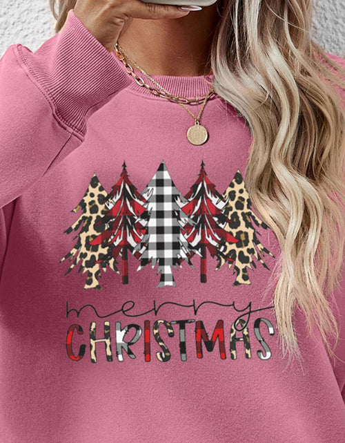 Load image into Gallery viewer, MERRY CHRISTMAS Round Neck Long Sleeve Sweatshirt
