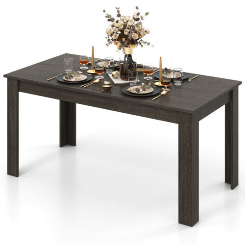 Load image into Gallery viewer, 63 Inch Rectangular Modern Dining Kitchen Table-Gray
