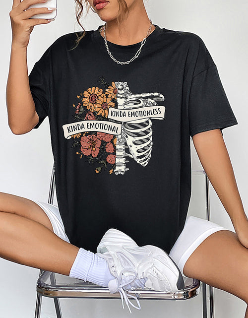 Load image into Gallery viewer, Round Neck Short Sleeve Graphic T-Shirt
