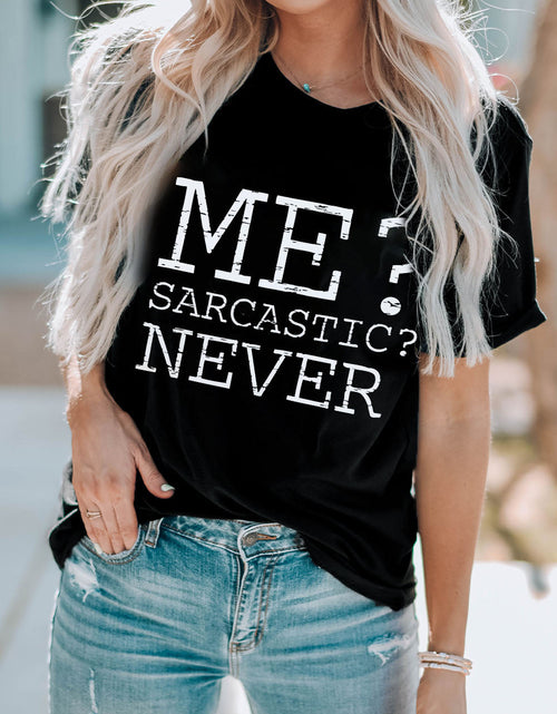 Load image into Gallery viewer, Letter Graphic Round Neck T-Shirt
