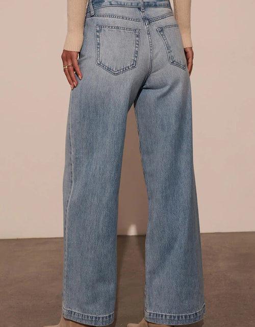Load image into Gallery viewer, Tied Wide Leg Jeans with Pockets
