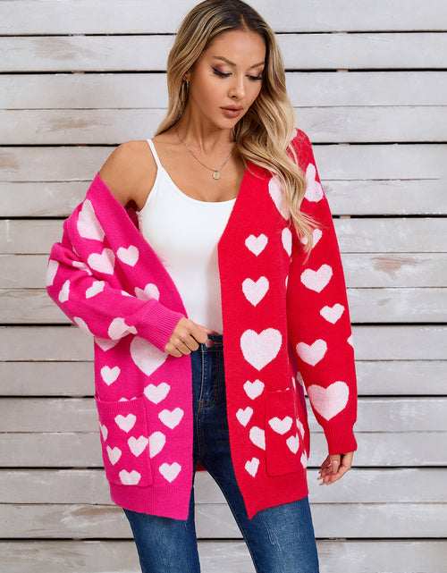 Load image into Gallery viewer, Angel Wings Heart Open Front Long Sleeve Cardigan
