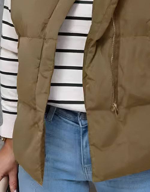Load image into Gallery viewer, Zip Up Vest Coat with Pockets
