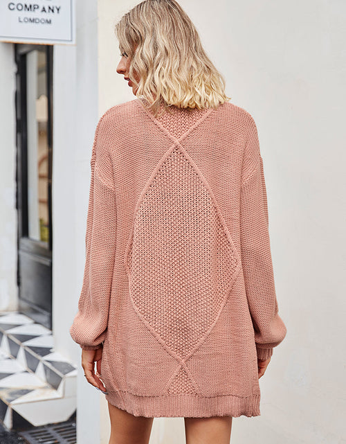 Load image into Gallery viewer, Cable-Knit Long Sleeve Cardigan
