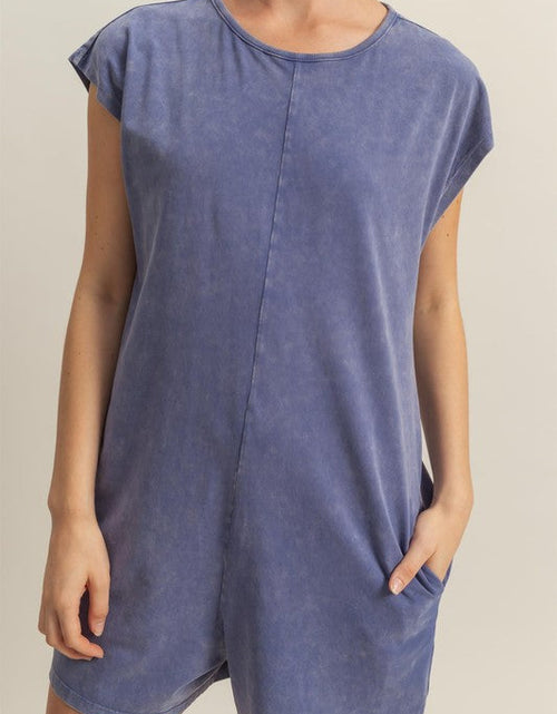 Load image into Gallery viewer, HYFVE Round Neck Cap Sleeve Relaxed Fit Breezy Romper
