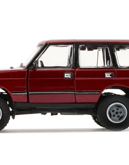 Load image into Gallery viewer, Land Rover Range Rover Classic LSE RHD (Right Hand Drive) Red with Sunroof with Extra Wheels 1/64 Diecast Model Car by BM Creations
