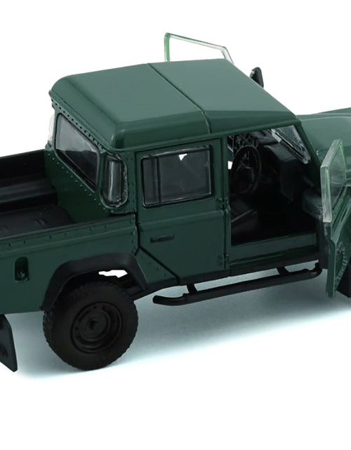 Load image into Gallery viewer, Land Rover Defender 110 Pickup Truck Green with Extra Wheels 1/64 Diecast Model Car by BM Creations
