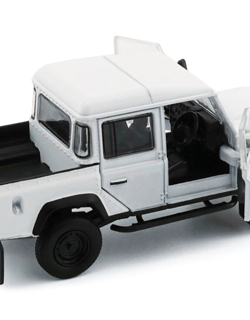 Load image into Gallery viewer, Land Rover Defender 110 Pickup Truck White with Extra Wheels 1/64 Diecast Model Car by BM Creations
