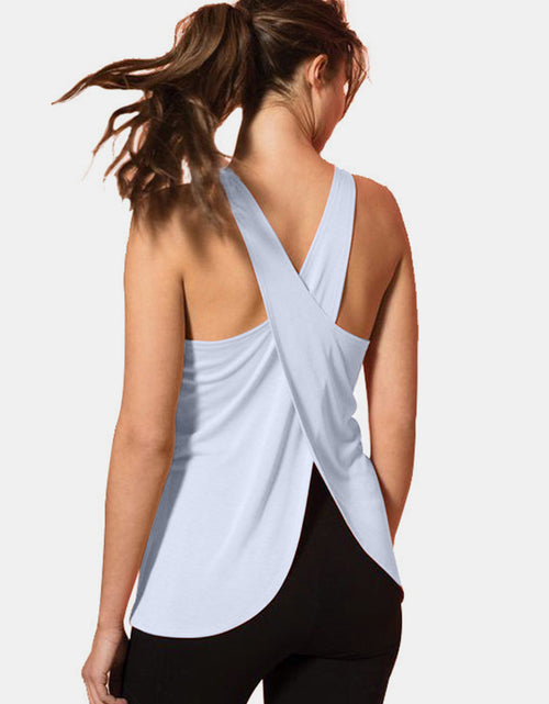 Load image into Gallery viewer, Crisscross Scoop Neck Active Tank
