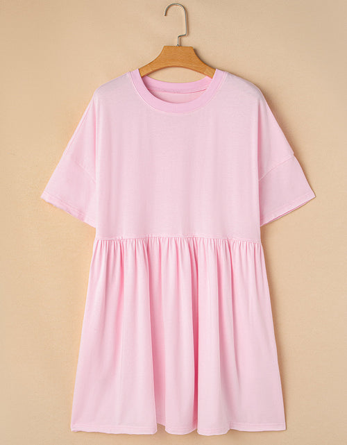 Load image into Gallery viewer, Round Neck Half Sleeve Mini Dress
