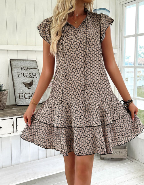 Load image into Gallery viewer, Full Size Ruffled Layered Printed Mini Dress Plus Size
