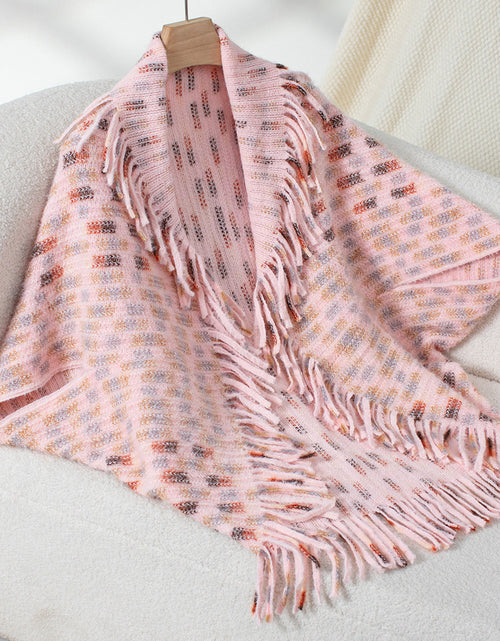 Load image into Gallery viewer, Fringe Open Front Half Sleeve Poncho

