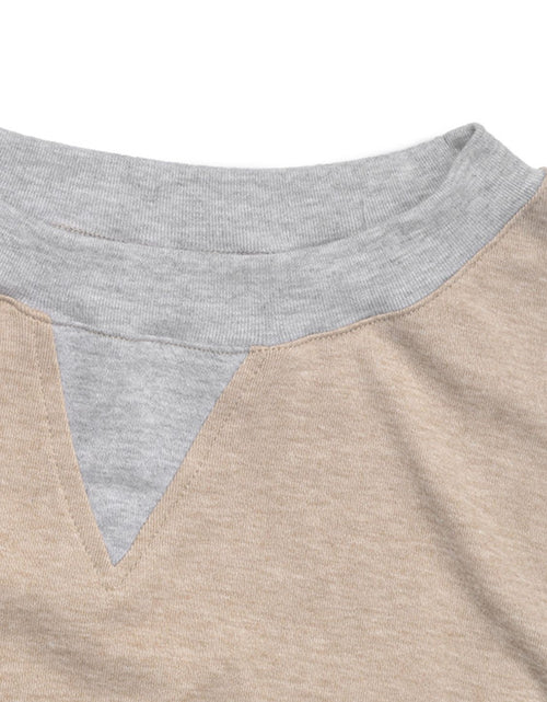 Load image into Gallery viewer, Perfee Contrast Round Neck Long Sleeve T-Shirt
