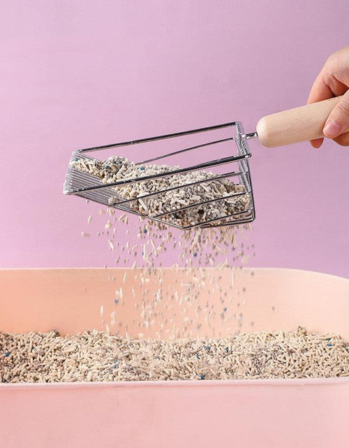 Load image into Gallery viewer, Metallic Cat Litter Scoop Set - Stylish Pet Waste Cleaning Tool With Wooden Handle by Dog Hugs Cat
