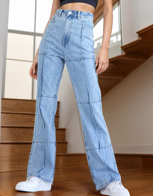 Load image into Gallery viewer, High Waist Straight Jeans with Pockets
