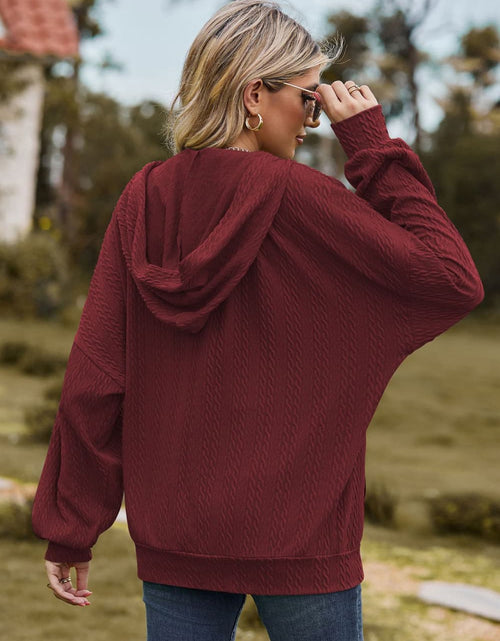 Load image into Gallery viewer, Cable-Knit Long Sleeve Hooded Jacket

